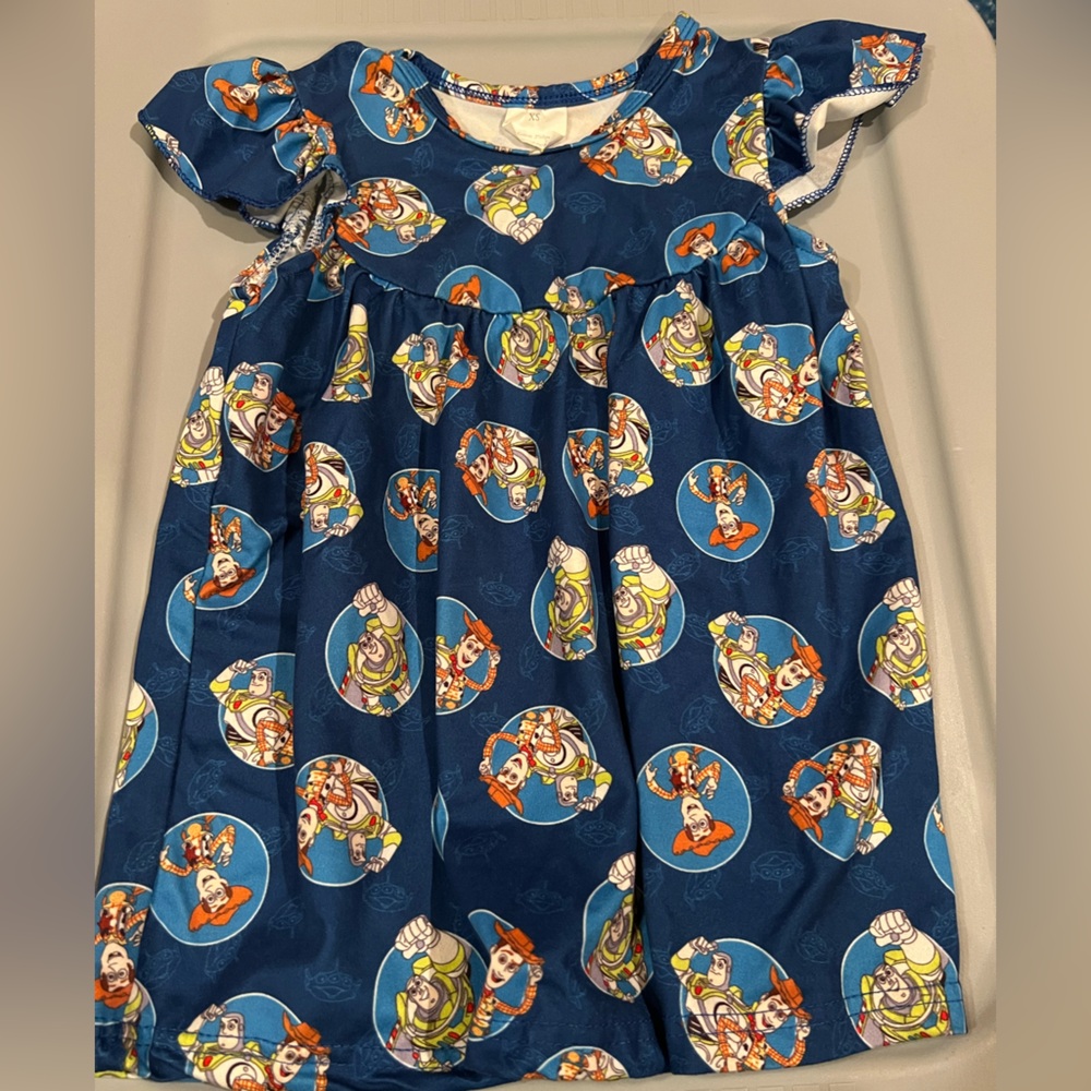 Blue Toy Story Character Print Dress
